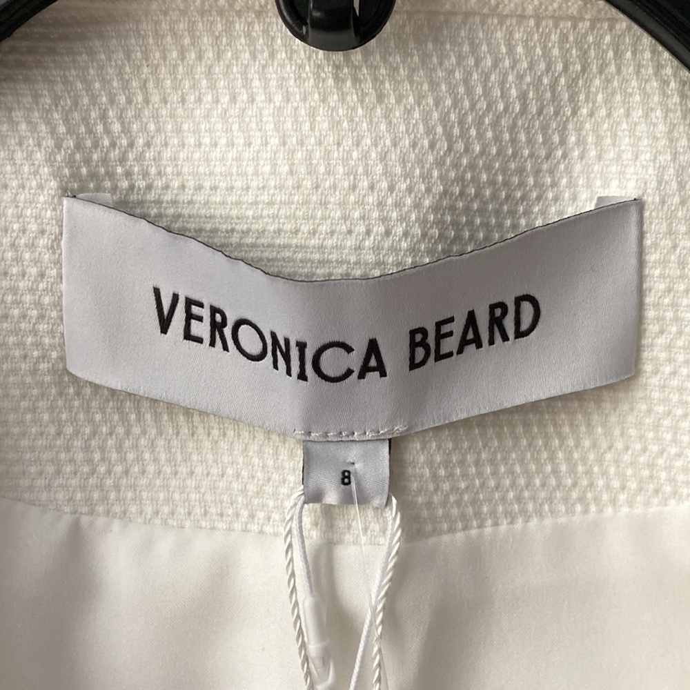 NWT Veronica Beard Isola Stretch Cotton-Blend V-Neck Jacket as 8 - Picture 9 of 9